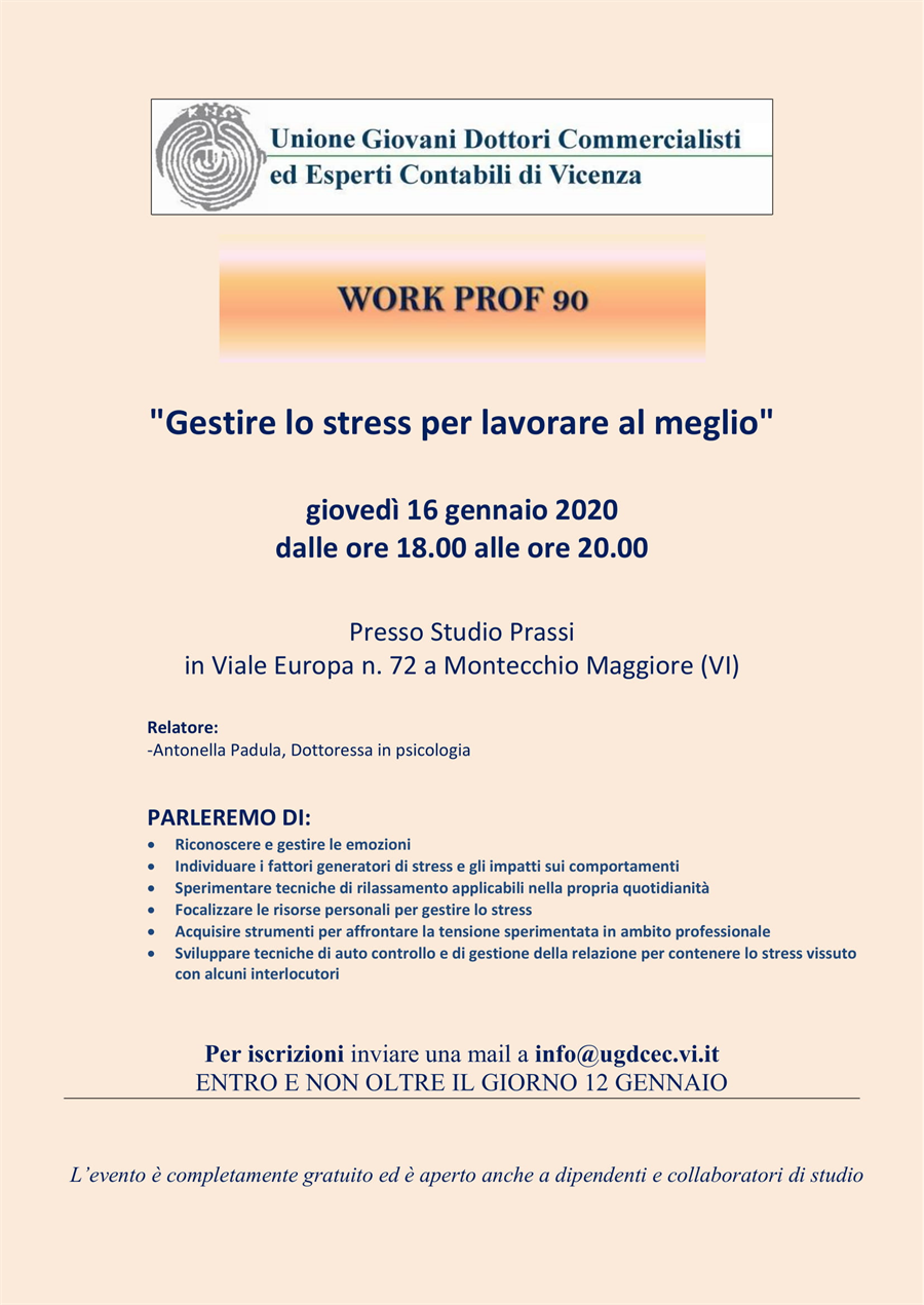 Gestire lo stress per lavorare al meglio